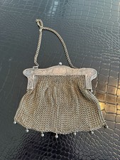 Antique German Silver Mesh Purse Broken Clasp -