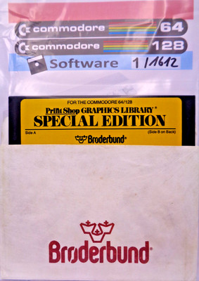 COMMODORE 64/128 -- PRINT SHOP GRAPHICS LIBRARY SPECIAL EDITION (BRODERB. -DISK)
