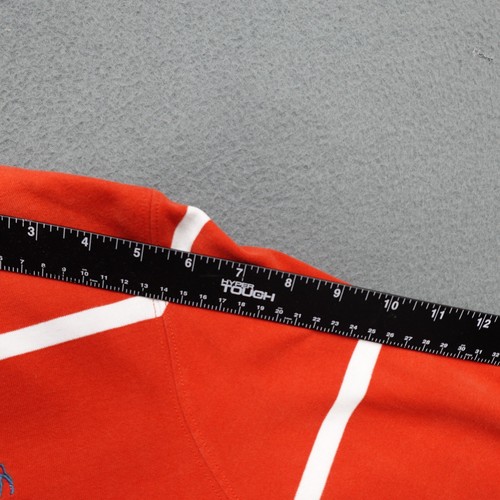 Polo uomo vintage Abercrombie & Fitch muscolosa L rossa a righe manica lunga - Foto 15 di 18