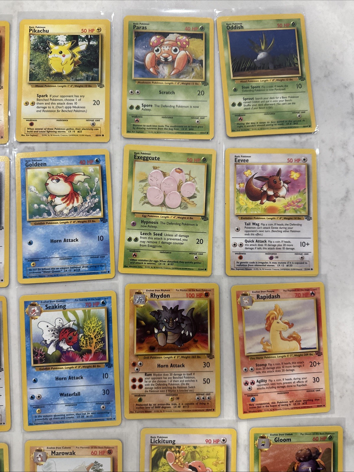 Set completo carte Pokemon Jungle Unlimited 1999 foto 4