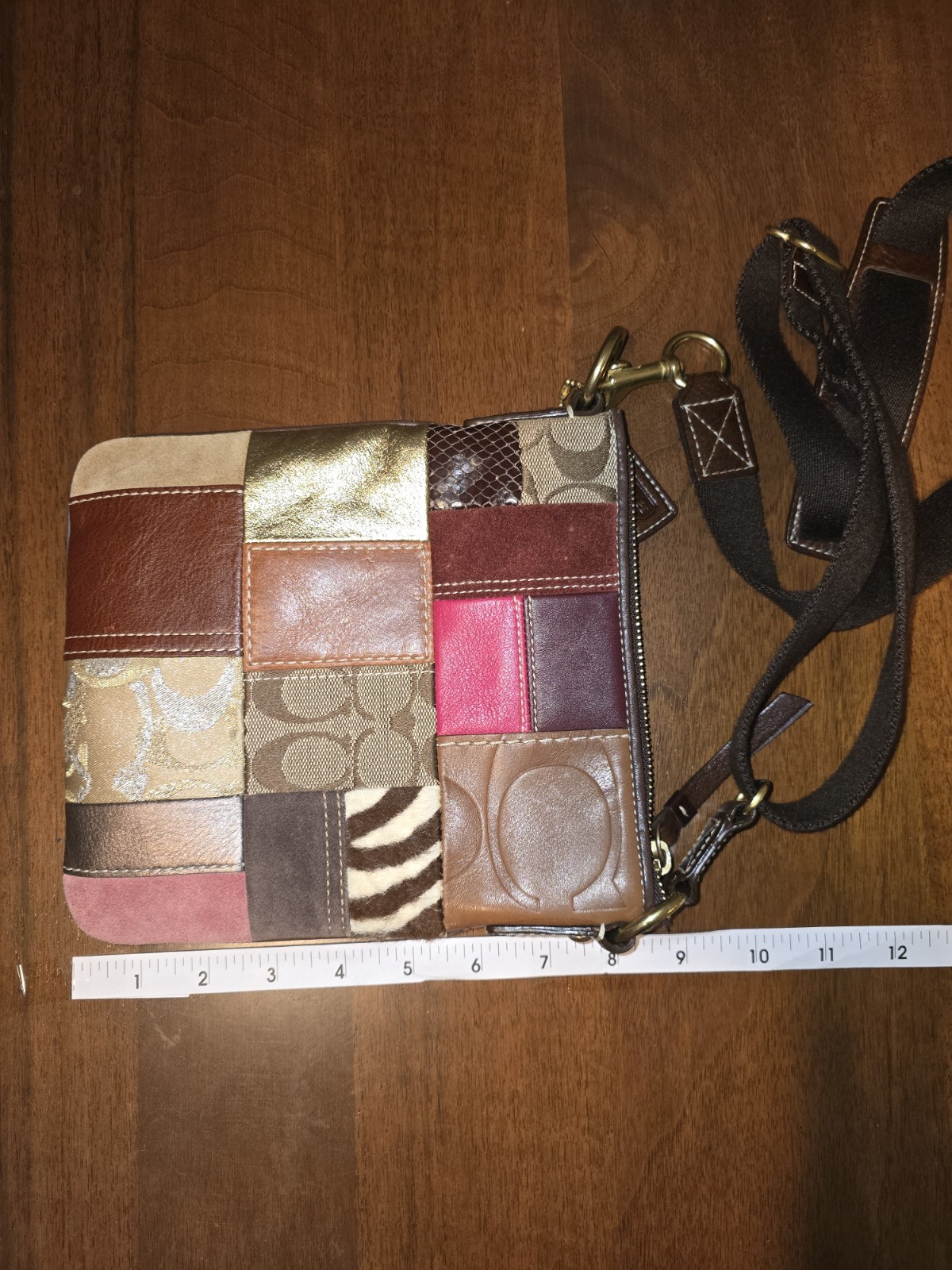 COACH 10439 Patchwork Swingpack Crossbody Bag Sue… - image 8