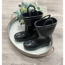 Boutique Black Children's Rain Boots Size 2 Youth-Puddle Jumping-Spring Time