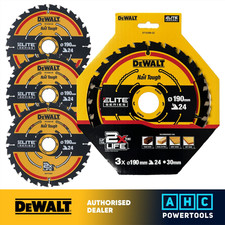 DeWalt DT10399 190mm 24T Elite Framing Circular Saw Blade 3 Pack (DT10304)