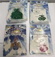 Vtg Safety Pin Birthstone Angel Bead Kits Lot 4 May, June, September