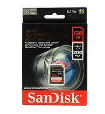 Carte SD SanDisk Extreme PRO 128 Go SDXC UHS-I U3 V30 200MB/s – Full HD 4K photo