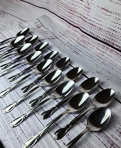 Vintage Superior Stainless USA Dessert Spoons CHAPEL HILL Pattern 4.5" Cottage