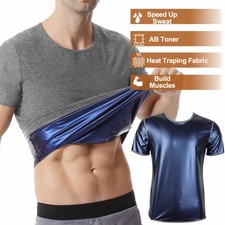 Sauna Shirt for Men Sweat Sauna Gym Exercise Compression Shirt Shapewear Sports