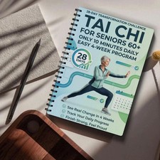 Tai Chi Practice Book for Seniors & Beginners - Spiral-Bound Daily Exercises
