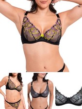 Curvy Kate Stand Out Scooped Plunge Bra Non Padded Underwired Sheer Bras