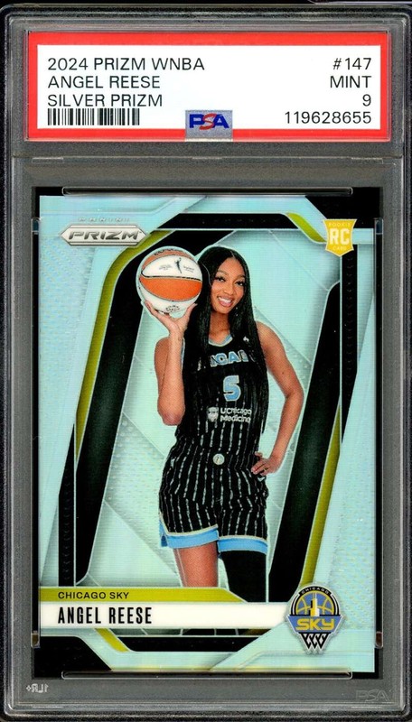 Angel Reese Rookie Card 2024 Prizm WNBA Silver #147 PSA 9