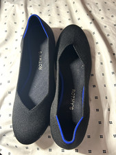 Rothys Flats 10,5 Black Classic Round Toe Comfort Lekki balet płaski