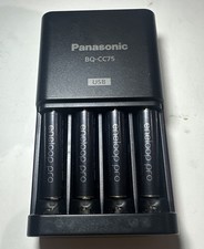 Panasonic Eneloop PRO Smart & Quick Charger + 4 AAA  batteries BQ-CC75(READ DESC