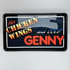 Vintage Hot Chicken Wings & Cold Genny Back Lit Sign - Genesee Beer - Man Cave