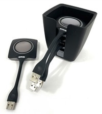 Lot of 4 Barco ClickShare Buttons R9861500D01 w/ Tray R9861500T01