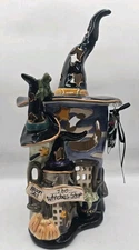 Blue Sky Clayworks Halloween “Witches Shop” Tea Light Candle House Hat