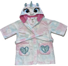 Saint Eve Kids Hooded Terry Swim Beach Cover Up Unicorn Robe Girls Small 5-6