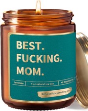 Best Mom Ever Funny Lavender Vanilla Scented Candle, - Green