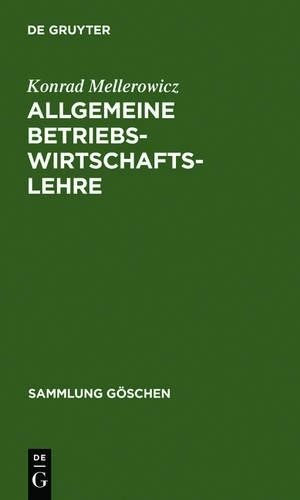 Konrad Mellerowicz Allgemeine Betriebswirtschaftslehre (Hardback)