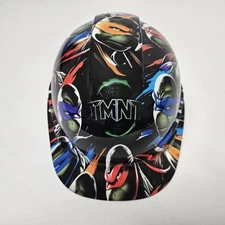 CAP STYLE  hard hat custom hydro dipped IN TENNAGE MUTANT NINJA TURTLES  NEW