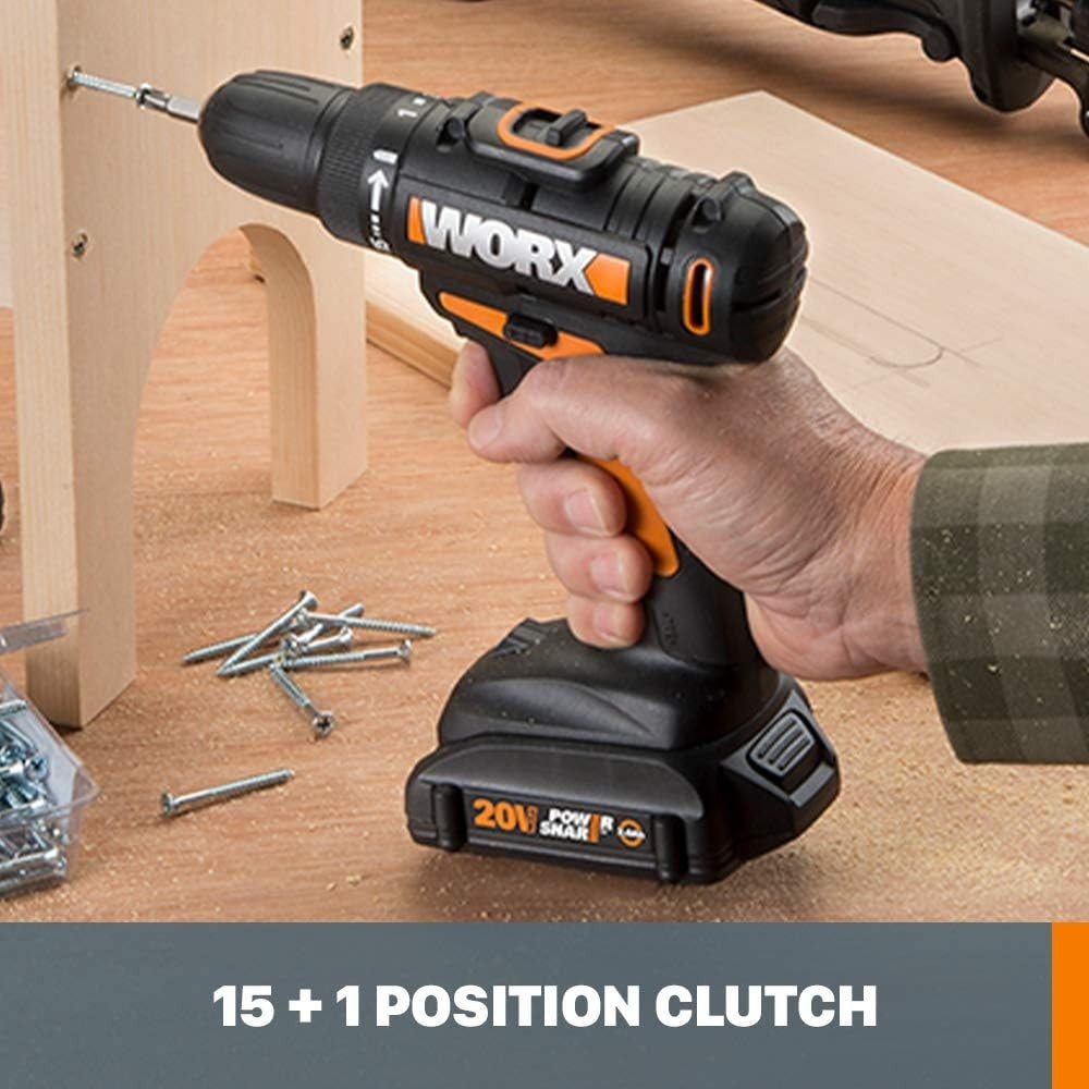 WX101L.9 Worx 20V MaxLithium Cordless Drill/Driver L.Ion 1.5ah Battery & Charger