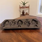 Vintage Lodge USA Cast Iron Fish Shape Mold 5PP2 Cornbread Muffin Pan