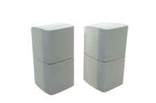✅2x Bose Acoustimass Double Cubes Speakers Satellite Cubes Series III White✅