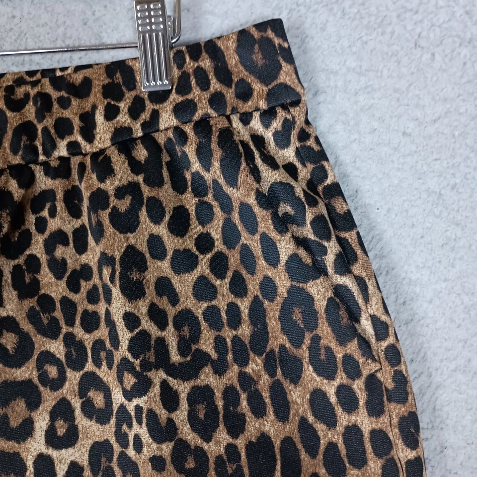 Michael Kors Pants Women's 1X Barlett Brown Animal Print Pull On Elastic Waist - Image 3 of 4
