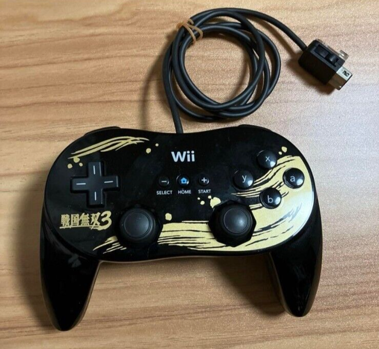 Nintendo Official Wii Classic Pro Controller Black Sengoku Musou