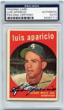 LUIS APARICIO Signed 1959 Topps  #310  White Sox  HOF  PSA/DNA Encapsulated