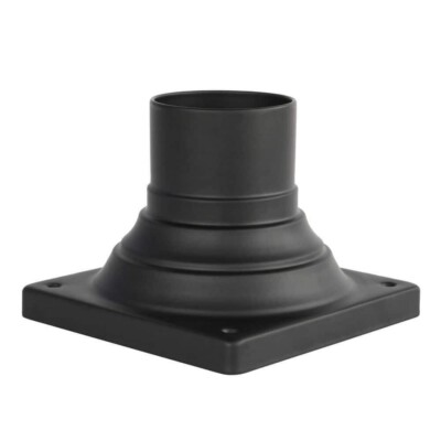 NEW 6 in. Square Black Pier Mount Base for Outdoor Post Light Fixtures