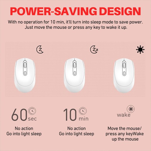 Dual Mode 2.4G USB Wireless Silent Optical Bluetooth Mouse for MacBook Laptop PC - Picture 8 of 20