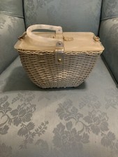 1960'S Wicker  Lucite Hong Kong Handbag