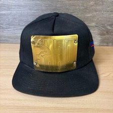 VINTAGE Shaq Hat Cap Snap Back Black Embroidered Gold Plate Basketball USA Made