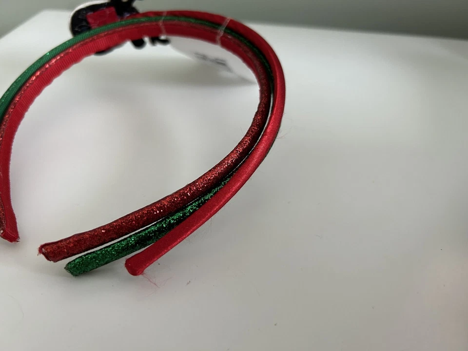 Juego de 3 diademas cara reno brillo Claire's, rojo/verde, nuevo con etiquetas Foto 2 de 3
