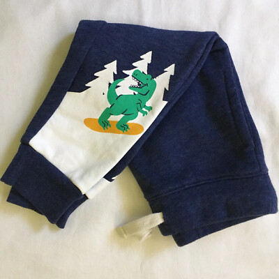 sweatpants Size 2T 24 Snowboarding Dinosaur EUC Blue Old Navy Boys Girls  Blue