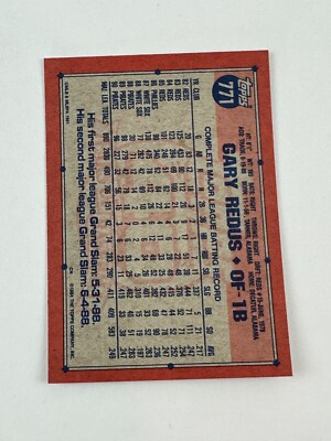 1991 Topps 40 Years of Baseball Card Gary Redus #771 Pirates | eBay