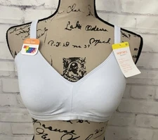 Warner’s Easy Does It Wire Free Bra Size Med Artic Ice RM3911A Stretch New