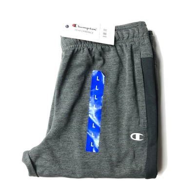 Champion Mens Jogger Athletic Training Sweatpants Pants GRAY Zipper Pocket L | eBay