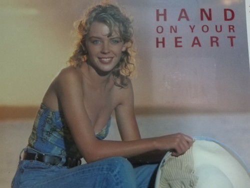 PWL KYLIE MINOGUE MAXI SINGLE SPANISH/SPAIN 45 1989 HAND ON YOUR HEART