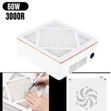 60W Desktop Electric Nail Dust Collector w/ Filter Strong Power Low Noise