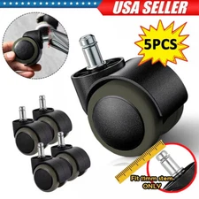 Office Chair Caster Wheels Replacement (Set of 5) for Hardwood Floors and Carpet