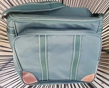 Picnic at Ascot Large 12” x 12” x 10” Insulated Bag Basket Green 2 Compartments 