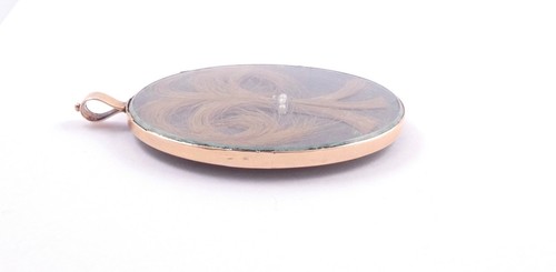 Medallo de luto georgiano oro 9 quilates XL raro - Imagen 4 de 6