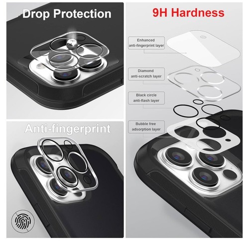 Heavy Duty Hard Case for iPhone 11 Pro Max 6.5" 2 Screen & Camera Lens Protector - Picture 7 of 8