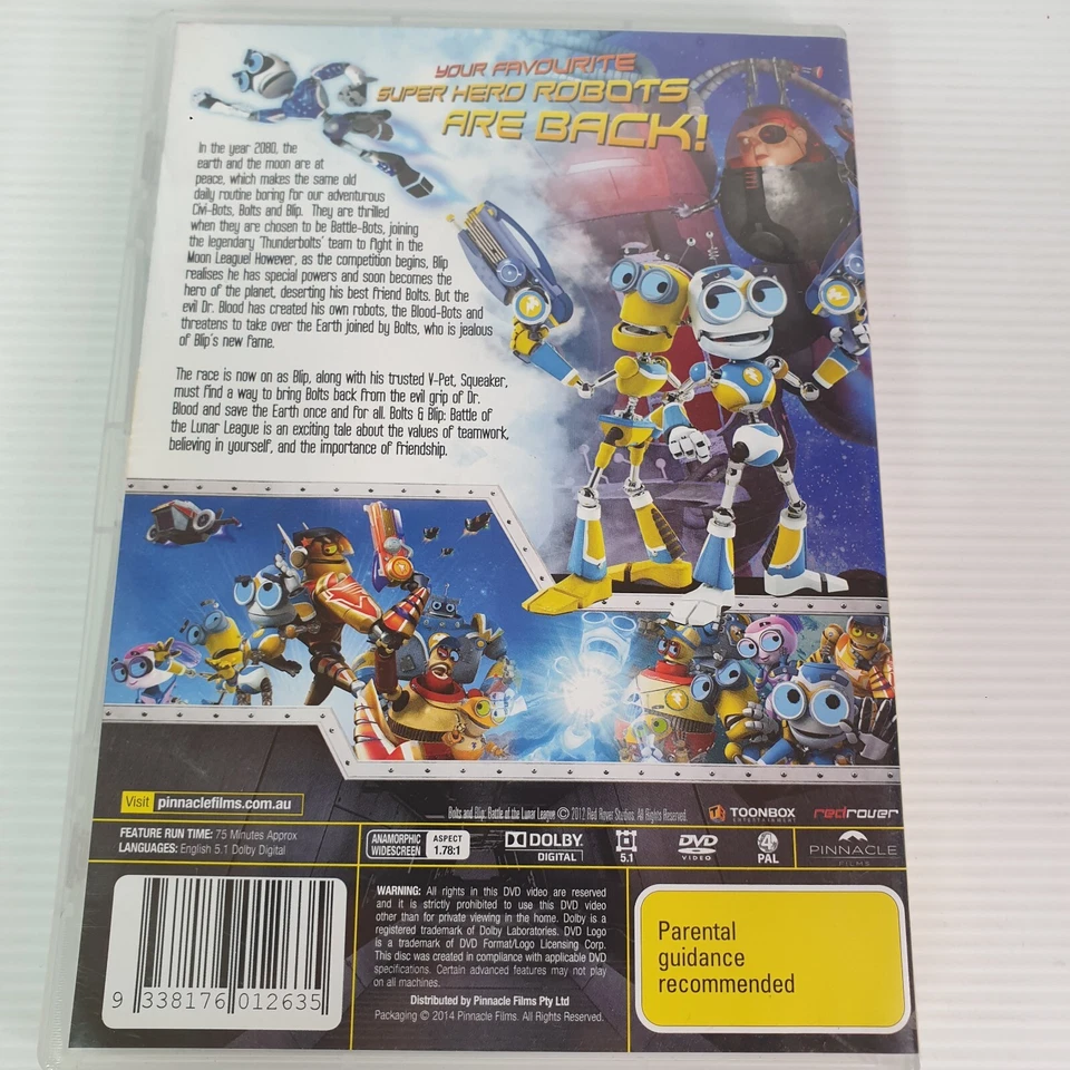 Bolts & Blip 3 DVD set Region 4 Battle of the Lunar League, Robot Warriors, MU - image 3 of 4
