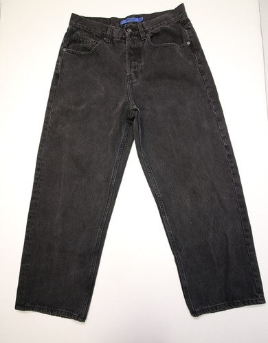 DC Worker Baggy Jeans Mens 30 Act Waist 32" Faded Black Organic Cotton