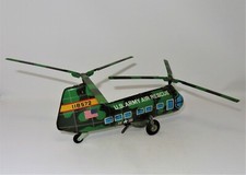 Incredible Working U.S. Army Air Rescue Wind-up Tin Litho Helicopter by Marx
