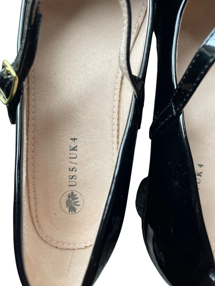 Zapatos Locker Niñas Mary Jane Zapatos Charol Bailarina Planos Talla 5 Foto 2 de 4