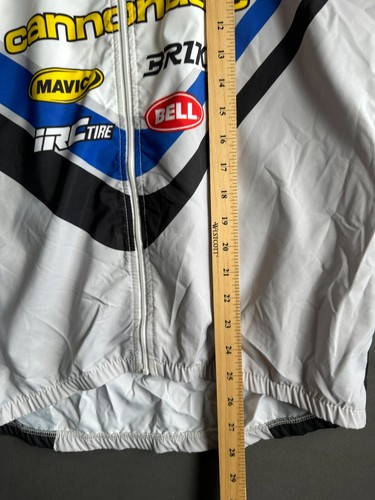 Cannondale Cycling Jersey mens Medium White USA Windbreaker Volvo Bike Racing - Picture 9 of 9