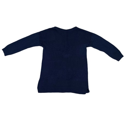 Maglione Banana Republic donna grande righe metallizzate blu navy misto cotone - Foto 9 di 10